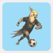 Joueur de football adorable à calopsitte