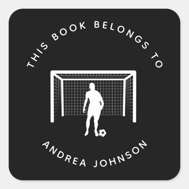 Sticker Carré Joueur de soccer Goalie Goalkeeper Plaque d'accuei (Devant)