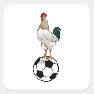 Sticker Carré Joueur de soccer Rooster Soccer