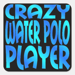 Sticker Carré Joueur fou de polo d'eau