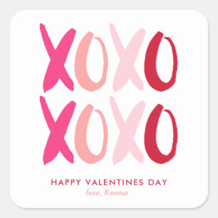 Sticker Carré Jour de Valentines de "XOXO"
