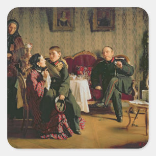 Sticker Carré Jour du départ, 1872