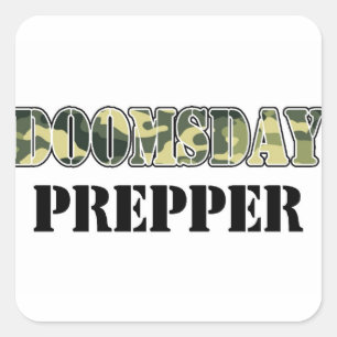 Sticker Carré Jour du Jugement dernier Prepper