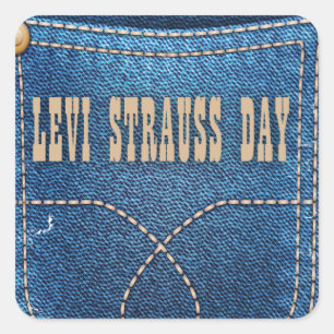 Sticker Carré Jour Levi Strauss - Jour de l'Appréciation