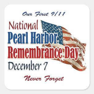 Sticker Carré Jour national de Pearl Harbor