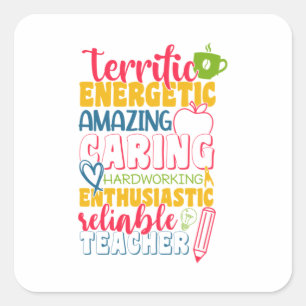 Sticker Carré Journée de l'enseignant Enseignant de l'entretien