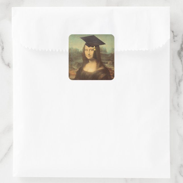 Sticker Carré Journée des diplômes de Mona Lisa (Sac)