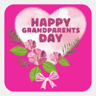 Sticker Carré Journée des grands-parents