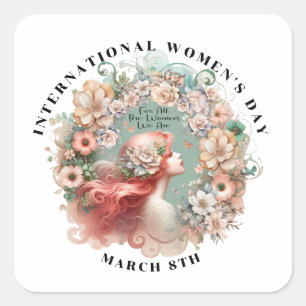 Sticker Carré Journée internationale de la femme