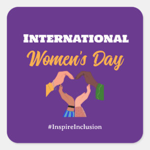 Sticker Carré Journée internationale de la femme 2025 inclusion 