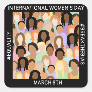 Sticker Carré Journée internationale de la femme - 8 mars