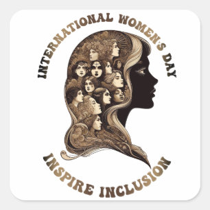 Sticker Carré Journée internationale de la femme Inspire Inclusi