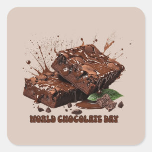 Sticker Carré Journée mondiale du chocolat