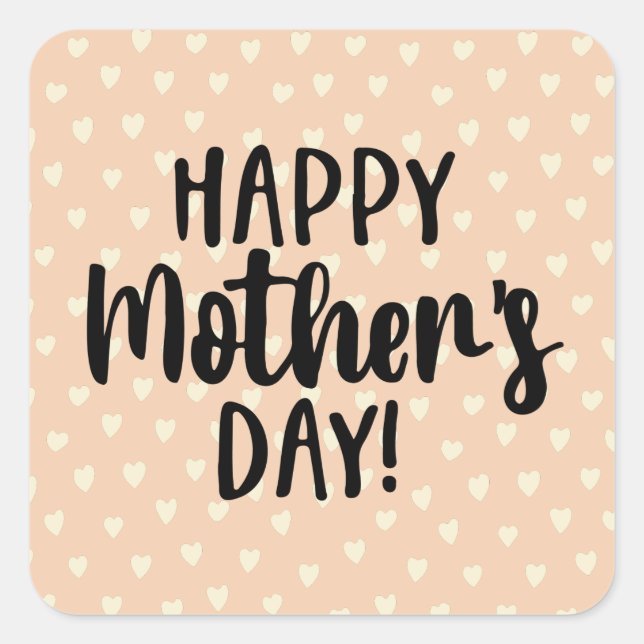 Sticker Carré Jovely Happy Mother's Day (Devant)