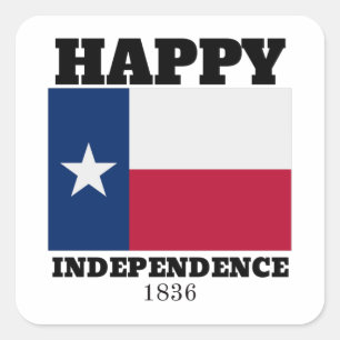 Sticker Carré Joyeuse fête de l'indépendance du Texas