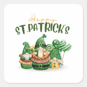 Sticker Carré Joyeuse St. Patricks Day -Lucky Irish Clover Party