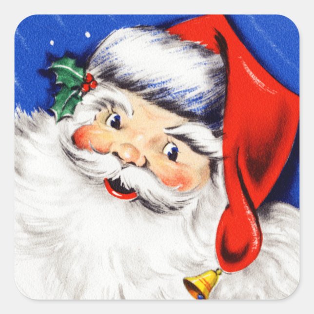 Sticker Carré Joyeuses Fêtes Père Noël (Devant)