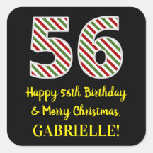 Joyeux 56e anniversaire & Joyeux Noël, Nom personn