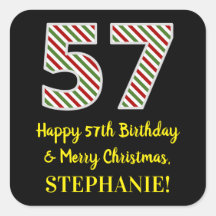 Joyeux 57e anniversaire & Joyeux Noël, Nom personn