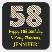 Joyeux 58e anniversaire & Joyeux Noël, Nom personn