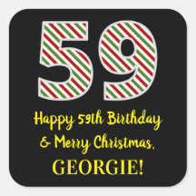 Joyeux 59e anniversaire & Joyeux Noël, Nom personn