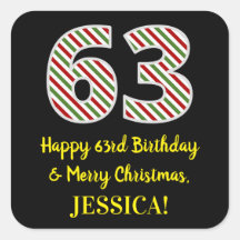 Joyeux 63e anniversaire & Joyeux Noël, Nom personn