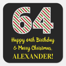 Joyeux 64e anniversaire & Joyeux Noël, Nom personn