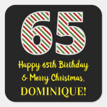 Joyeux 65e anniversaire & Joyeux Noël, Nom personn