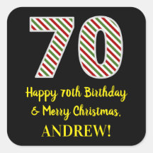 Joyeux 70e anniversaire & Joyeux Noël, Nom personn