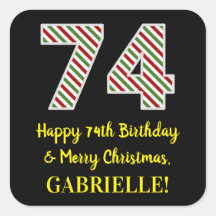 Joyeux 74e anniversaire & Joyeux Noël, Nom personn