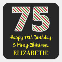 Joyeux 75e anniversaire & Joyeux Noël, Nom personn
