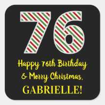 Joyeux 76e anniversaire & Joyeux Noël, Nom personn
