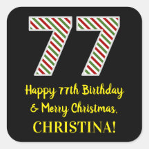 Joyeux 77e anniversaire & Joyeux Noël, Nom personn