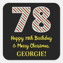 Joyeux 78e anniversaire & Joyeux Noël, Nom personn
