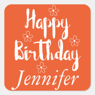 Sticker Carré Joyeux anniversaire