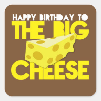 Sticker Carré Joyeux anniversaire au GRAND FROMAGE