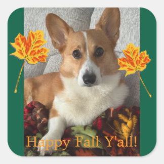 Sticker Carré Joyeux automne Y'all
