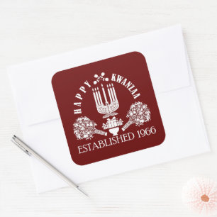 Sticker Carré Joyeux Kwanzaa