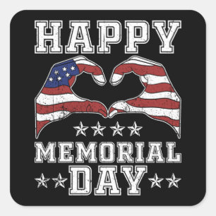 Sticker Carré Joyeux Memorial Day