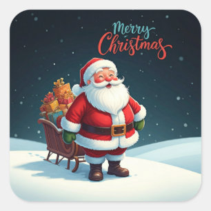 Sticker Carré Joyeux Noël