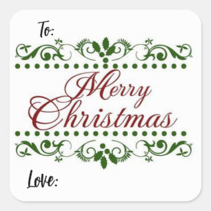 Sticker Carré Joyeux Noël