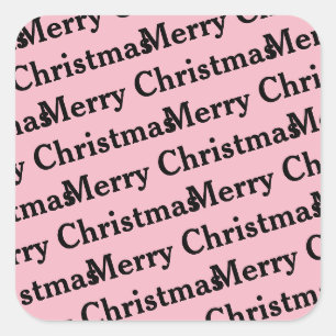 Sticker Carré Joyeux Noël en motif répétitif