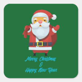 Sticker Carré Joyeux Noël et Bonne Année