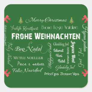 Sticker Carré Joyeux Noël et une bonne année !