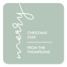 Joyeux Noël vert moderne Script personnalisé