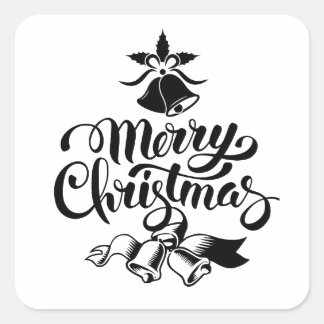 Sticker Carré Joyeux Noël vintage