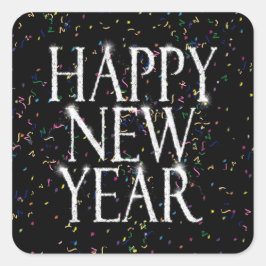Sticker Carré Joyeux Nouvel An