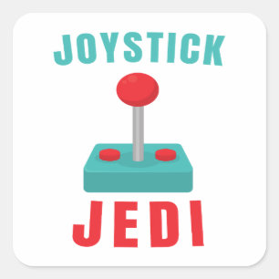 Sticker Carré Joystick Jedi Drôle Papa Joueur Rétro
