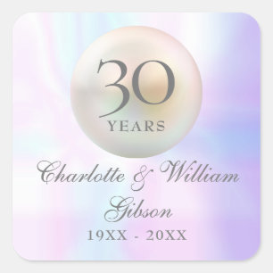 Sticker Carré Jubilé de perle de 30 ans