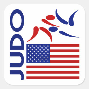 Sticker Carré Judo États-Unis